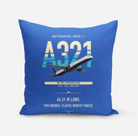 Thumbnail for Airbus A321 design on blue pillow