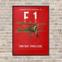 Thumbnail for Sopwith Camel F.1 vertical canvas print - framed - red background