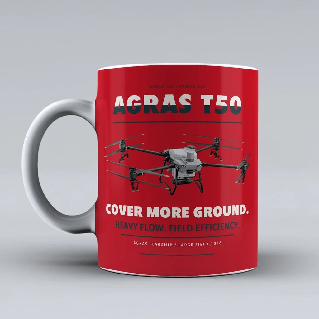 Agras T50 Mug design on red dji