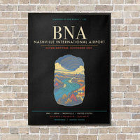 Thumbnail for Nashville International Airport BNA - Canvas Framed - Black