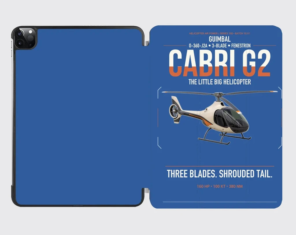 Guimbal Cabri G2 design on blue ipad tablet case