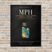 Thumbnail for Godofredo P Ramos Airport Boracay Caticlan MPH - Canvas Framed - Black