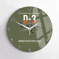 Thumbnail for Junkers Ju 87D-3 design on green army no frame wall clock