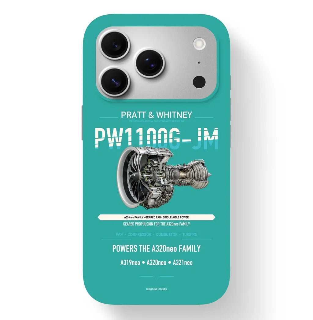 PW1100G-JM Case design on turquoise iphone case