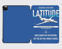 Thumbnail for Cessna Citation Latitude design on blue ipad tablet case