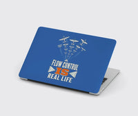 Thumbnail for Flow Control Is Real Life design on blue MacBook case