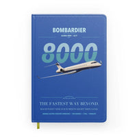 Thumbnail for Bombardier Global 8000 design on blue notebook