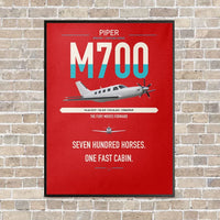 Thumbnail for Piper M700 Fury vertical canvas print - framed - red background