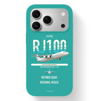 Thumbnail for Avro RJ100 design on turquoise magsafe iphone case, for iPhone 17 Pro