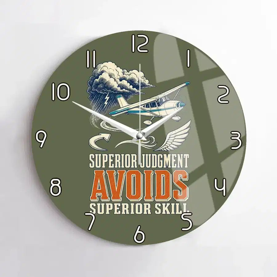 Superior Judgment Avoids Superior Skill design on green army no frame wall clock