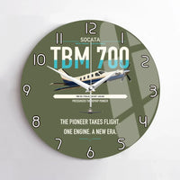 Thumbnail for Socata TBM 700 design on green army no frame wall clock