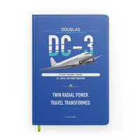 Thumbnail for Douglas DC-3 design on blue notebook