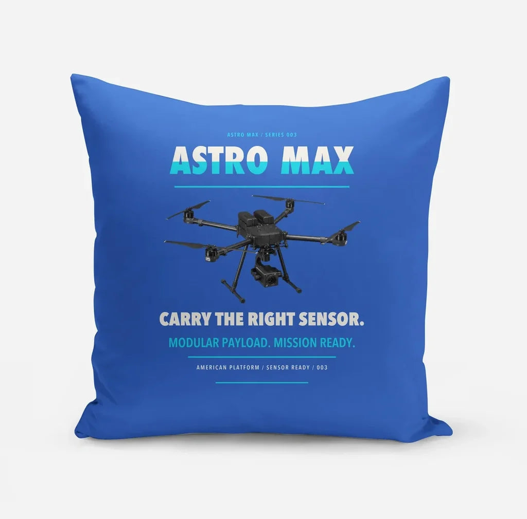 Freefly Astro Max design on blue pillow