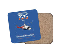 Thumbnail for Turkish Aerospace T625 Gökbey design on blue 1 piece coaster