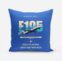 Thumbnail for Embraer E195 design on blue pillow