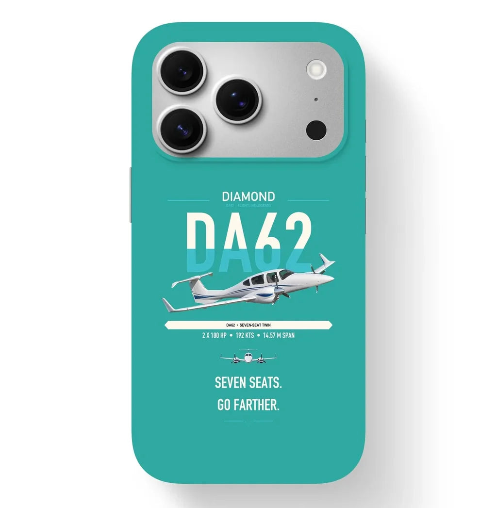 Diamond DA62 design on turquoise magsafe iphone case, for iPhone 17 Pro