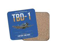 Thumbnail for TBD-1 Devastator design on blue 1 piece coaster