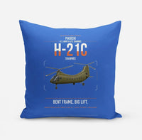 Thumbnail for Piasecki H-21C Shawnee design on blue pillow