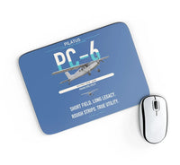 Thumbnail for Pilatus PC-6 Porter design on blue rectangle mouse pad