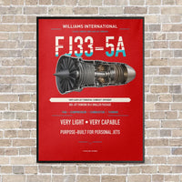 Thumbnail for FJ33-5A vertical canvas print - framed - red background