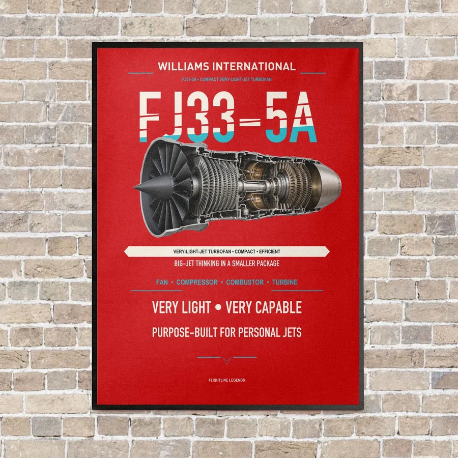 FJ33-5A vertical canvas print - framed - red background