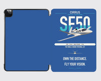 Thumbnail for Cirrus Vision Jet G2+ design on blue ipad tablet case