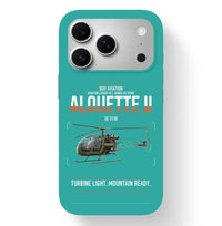 Thumbnail for Sud Aviation SE 3130 Alouette II design on turquoise magsafe iphone case, for iPhone 17 Pro