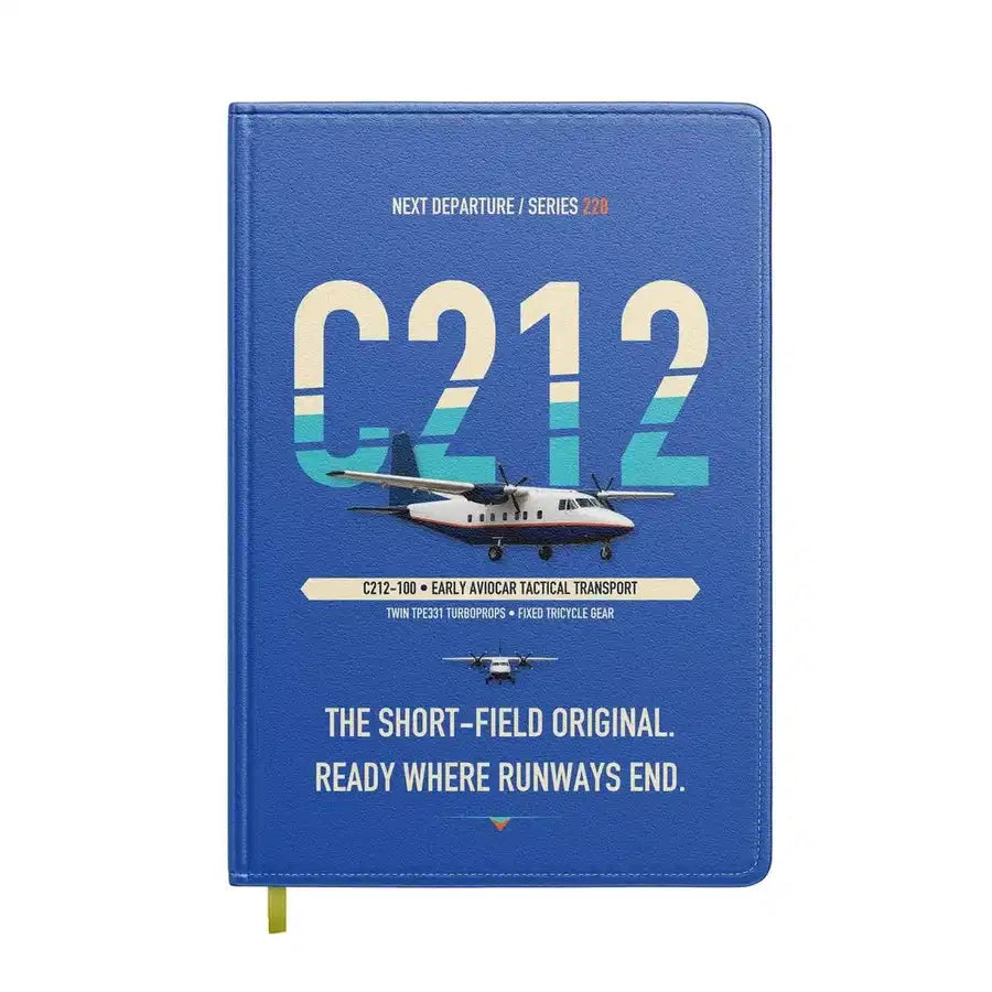 CASA C-212-100 Aviocar design on blue notebook