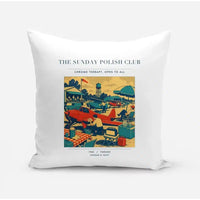 Thumbnail for VINTAGE G4436 - The Sunday Polish Club - Designed Pillows design on white