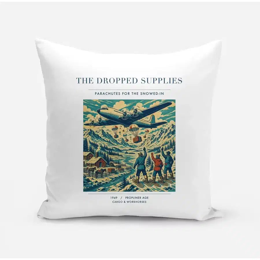 VINTAGE G4234 - The Dropped Supplies - Designed Pillows design on white