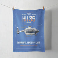 Thumbnail for Airbus H135 design on blue towel