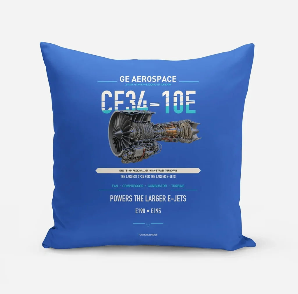 CF34-10E design on blue pillow