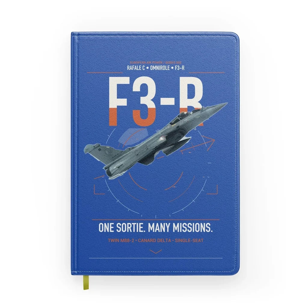 Dassault Rafale C — F3-R standard design on blue notebook