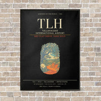 Thumbnail for Tallahassee International Airport TLH - Canvas Framed - Black