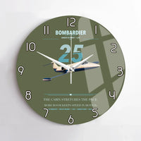 Thumbnail for Bombardier Learjet 25 design on green army no frame wall clock