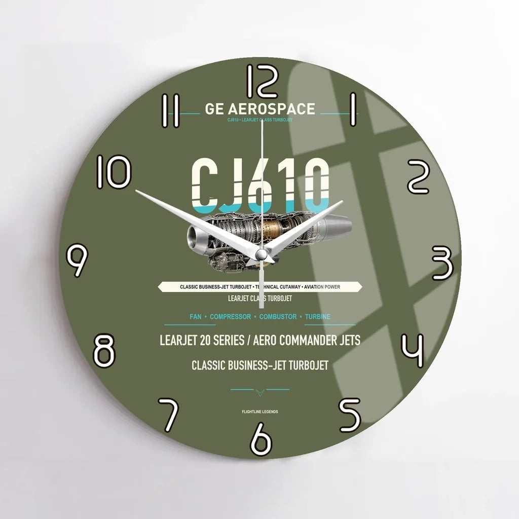 CJ610 design on green army no frame wall clock