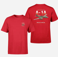 Thumbnail for Messerschmitt Me 262A-1a design on red t-shirt, double-side print