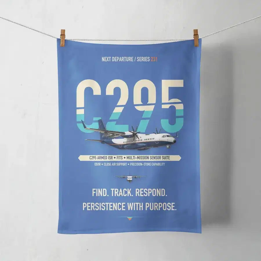 Airbus C295 Armed ISR design on blue towel