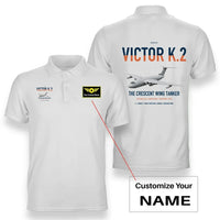 Thumbnail for Handley Page Victor K.2 design on white+name double-side polo t-shirt, double-side print