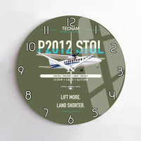 Thumbnail for Tecnam P2012 STOL design on green army no frame wall clock