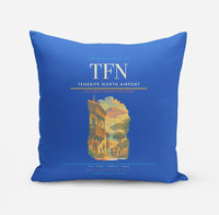 Thumbnail for Tenerife North Airport (TFN) design on blue pillow