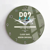 Thumbnail for Tecnam P92 Echo MkII design on green army no frame wall clock