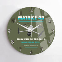 Thumbnail for DJI Matrice 4D design on green army no frame wall clock