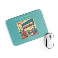 Thumbnail for VINTAGE G4302 - The Flight Board Flutter - Designed Mouse Pads design on turquoise rectangle