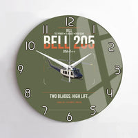 Thumbnail for Bell 205A-1++ design on green army no frame wall clock