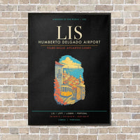 Thumbnail for Lisbon Humberto Delgado Airport LIS - Canvas Framed - Black