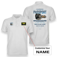 Thumbnail for PASSPORT design on white polo with custom name badge