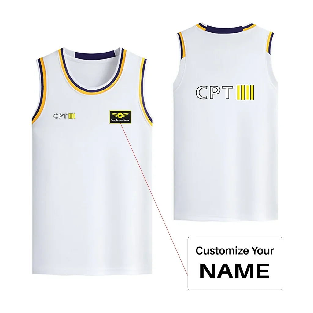 CPT & 4 Lines Designed Basketball Style Sports Tank Tops - view 15