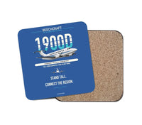 Thumbnail for Beechcraft 1900D design on blue 1 piece coaster