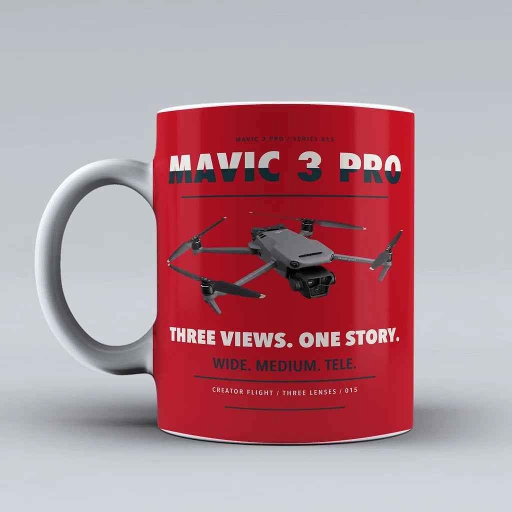 Mavic 3 Pro Mug design on red dji